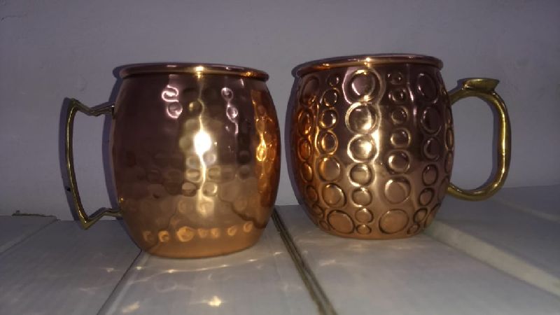 Round Polished Copper Mule Mugs, for Drinkware, Gifting, Home Use, Office, Style : Modern