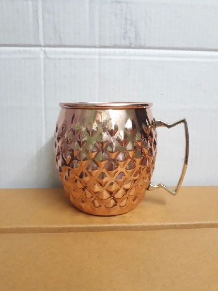 Diamond Design Copper Mule Mug