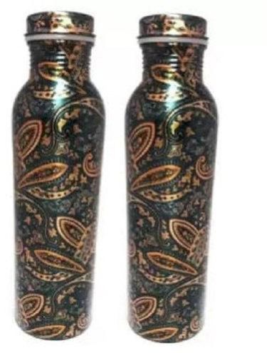 Printed Designer Copper Water Bottle, Storage Capacity : 1ltr