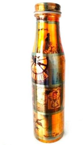 Printed Stylish Copper Water Bottle, Storage Capacity : 1ltr
