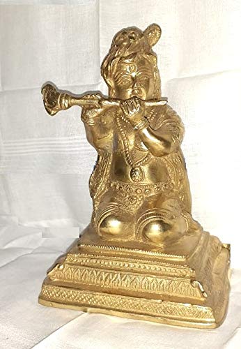 Brass Lord Bal Krishna Statue, for Dust Resistance, Shiny, Style : Antique