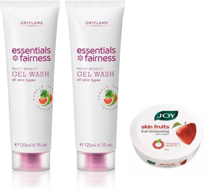 Oriflame Sweden Essentials Fairness Multi Benefit Gel Wash & Joy Face Cream Combo