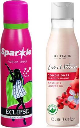 Oriflame Sweden Love Nature Conditioner with Sparkle Perfume Combo