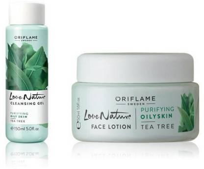 Oriflame Sweden Love Nature Face Lotion & Cleansing Gel Combo