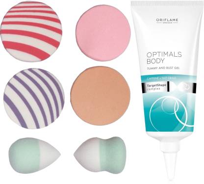Oriflame Sweden Optimals Body Tummy and Bust Gel with Puff Sponge Combo