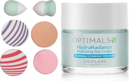 Oriflame Sweden Optimals Hydra Radiance Hydrating Day Cream with Sponge Combo