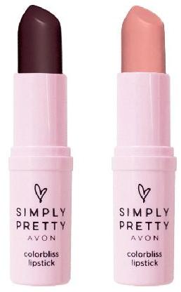 Pink Nude Plum Avon Simply Pretty Colorbliss Matte Lipstick
