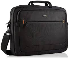 Plain Leather laptop bag, Color : Black