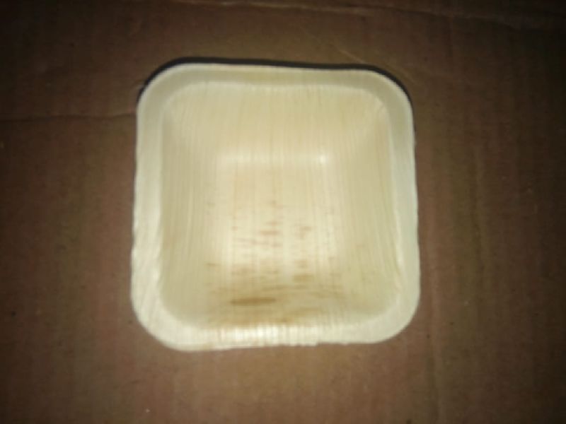 Rectangular Areca Leaf 4 inch square plates, for Serving Food, Size : 12inch, 4inch, 6inch, 8inch.10inch