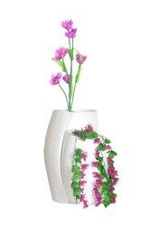 FRP Beautiful Double Curved Floor Vase