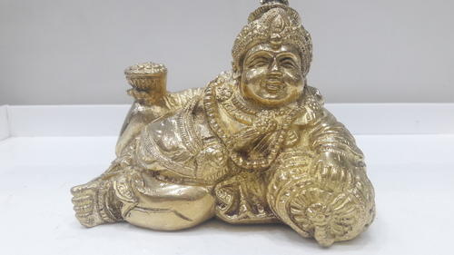 KJ Brass Kuber Idol, for pooja, Color : Golden (Gold Plated)