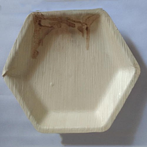 Hexagon Areca Leaf Bowl, Packaging Type : Carton Box