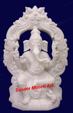 Jaipurcrafts Marble Ganesha Statue, Color : white