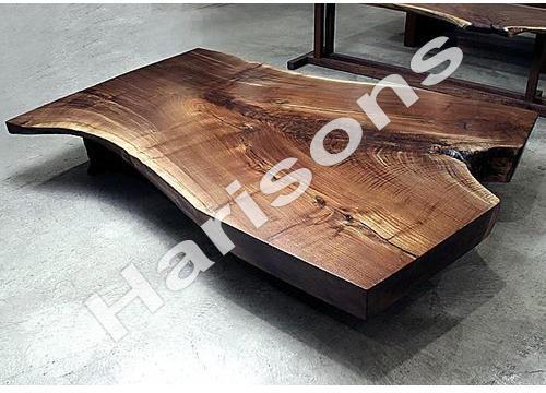 Brown Sheesham Wood Flat Log Table