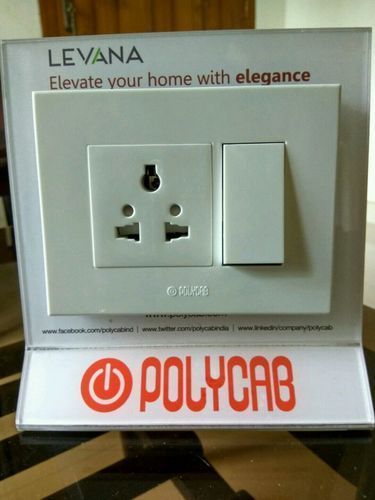 Polycab Levana Polycarbonate modular switches, Packaging Type : box