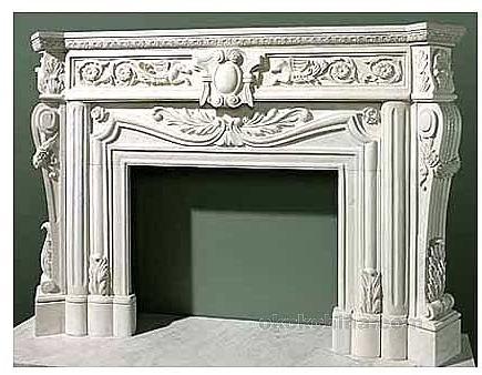 Marble fireplaces, Color : White
