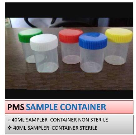 Plastic Sample Container, Capacity : 40ml