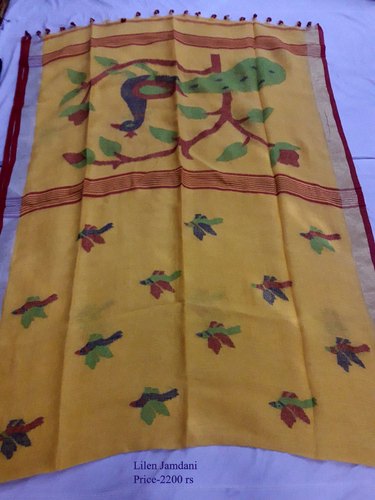 Lilen linen saree, Occasion : Party wear