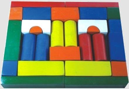  Multicolor Wood Building Block, for Kids Learning