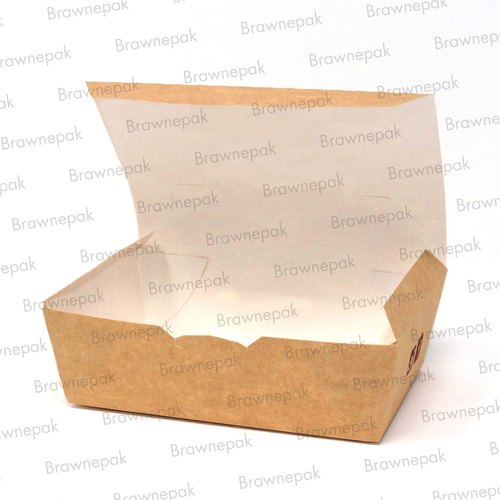 Brawnepk Disposable Paper Meal Box, Color : White, Brown, Printed