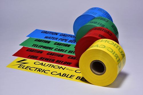 PVC Biodegradable Caution Tape, Width : 300 mm to 1500 mm