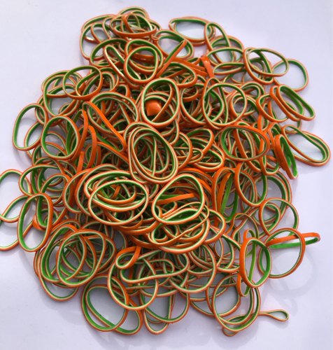 Round Tiranga Rubber Bands, for Binding, Sealing, Size : Customise