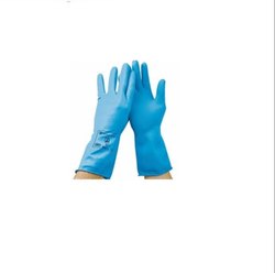 Panther Rubber Unisex Household Gloves, Color : blue