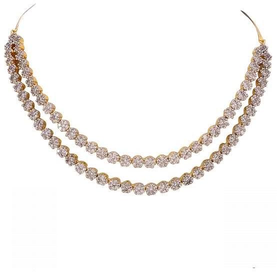 Polished American Diamond Necklace, Style : Antique