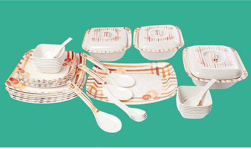 Printed Designer Tableware Dinner Set, Feature : Fine Finish