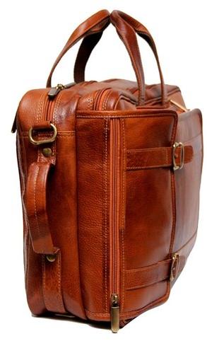 Leather Laptop Bag, Color : Brown