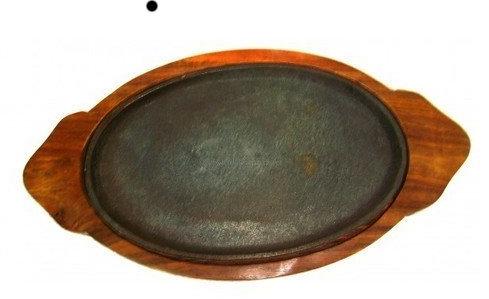 Serving plate, Color : Black Brown