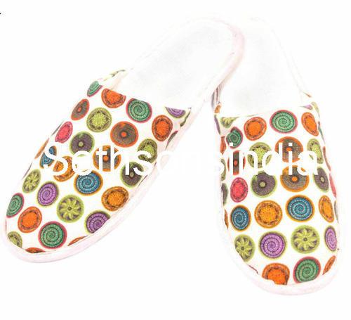 Sethsons India Non-woven fabric disposable slipper, Style : Printed
