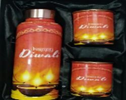 Copper Meena Print Bottle With 2 Glass