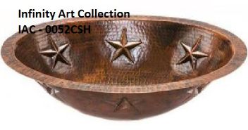 IAC–0052CSH Single Wall Hammered Copper sink, for Kitchen Use, Feature : Durable, Shiny Look