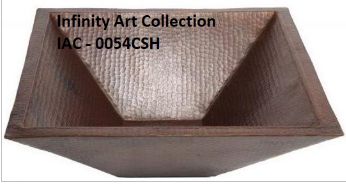 IAC-0054CSH Double Wall Hammered Copper Sink, for Kitchen Use, Feature : Durable