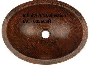 IAC–0057CSH Single Wall Hammered Copper Sink, for Kitchen Use, Feature : Durable, High Quality