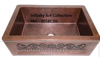 IAC–0058CSH  Double Wall Hammered Copper Sink