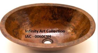 IAC–0060CSH Single Wall Hammered Copper sink, for Kitchen Use, Feature : Durable, Shiny Look