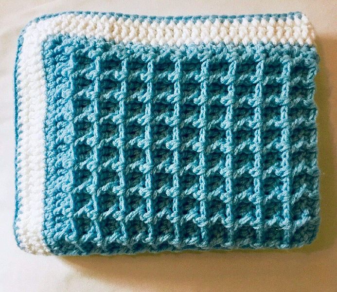 Rectangular Crochet Blanket, for Double Bed, Single Bed, Size : 4x6feet, 7x6feet
