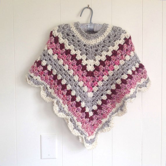Girls Crochet Poncho