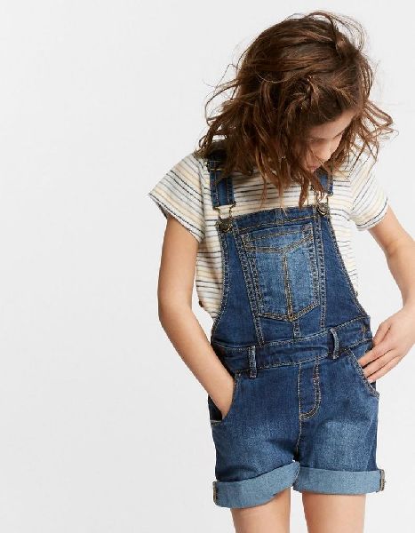 Girls dungaree, Color : Blue