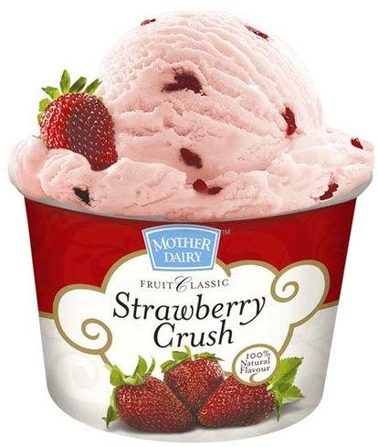 Mother Dairy Ice Cream Strawberry Crush, Packaging Type : Packet