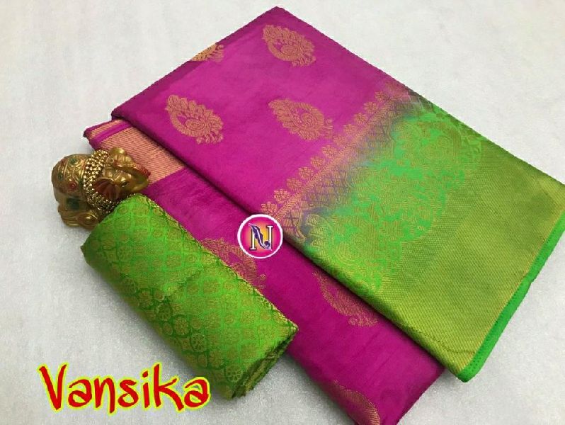 Nylon silk dying material Rich pallu, Feature : Easy to Wash