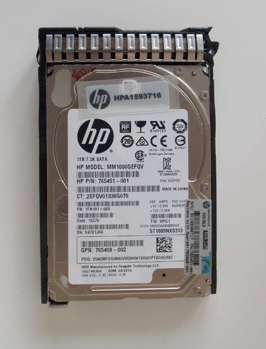 HP hard disk drive, for Server, Storage Capacity : 1 TB