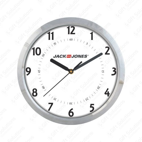 Silver Analog Wall Clock