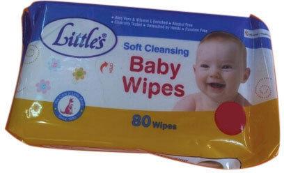Plain Littles Disposal Baby Wipes, Packaging Type : Packet