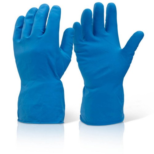 Blue Latex Rubber Gloves, Pattern : Plain by Indian Rubber Co. from ...