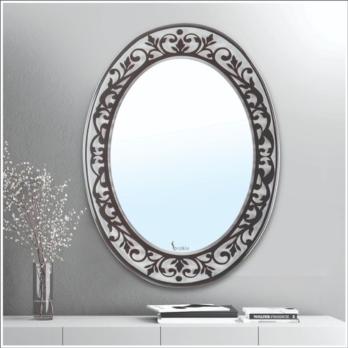 GEN-X Glass White Frosted Mirror, Size : 24X18 INCH