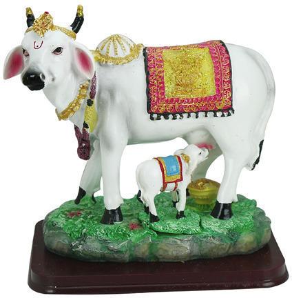 Alloy Decorative Cow Calf Statue