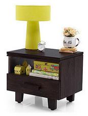 Wood Farnsworth Bedside Table, for Home Furniture, Color : Brown